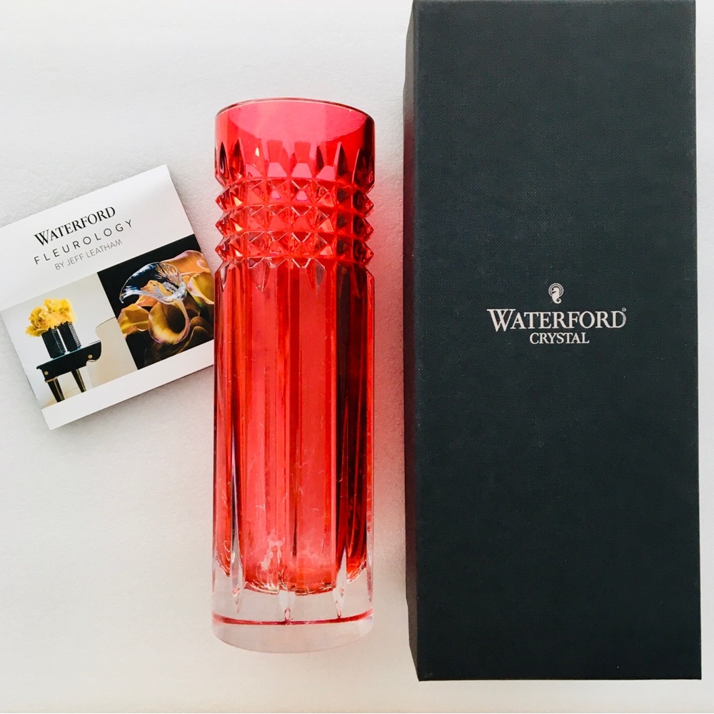 Waterford Red Crystal Vase “Tina” Fleurology Collection